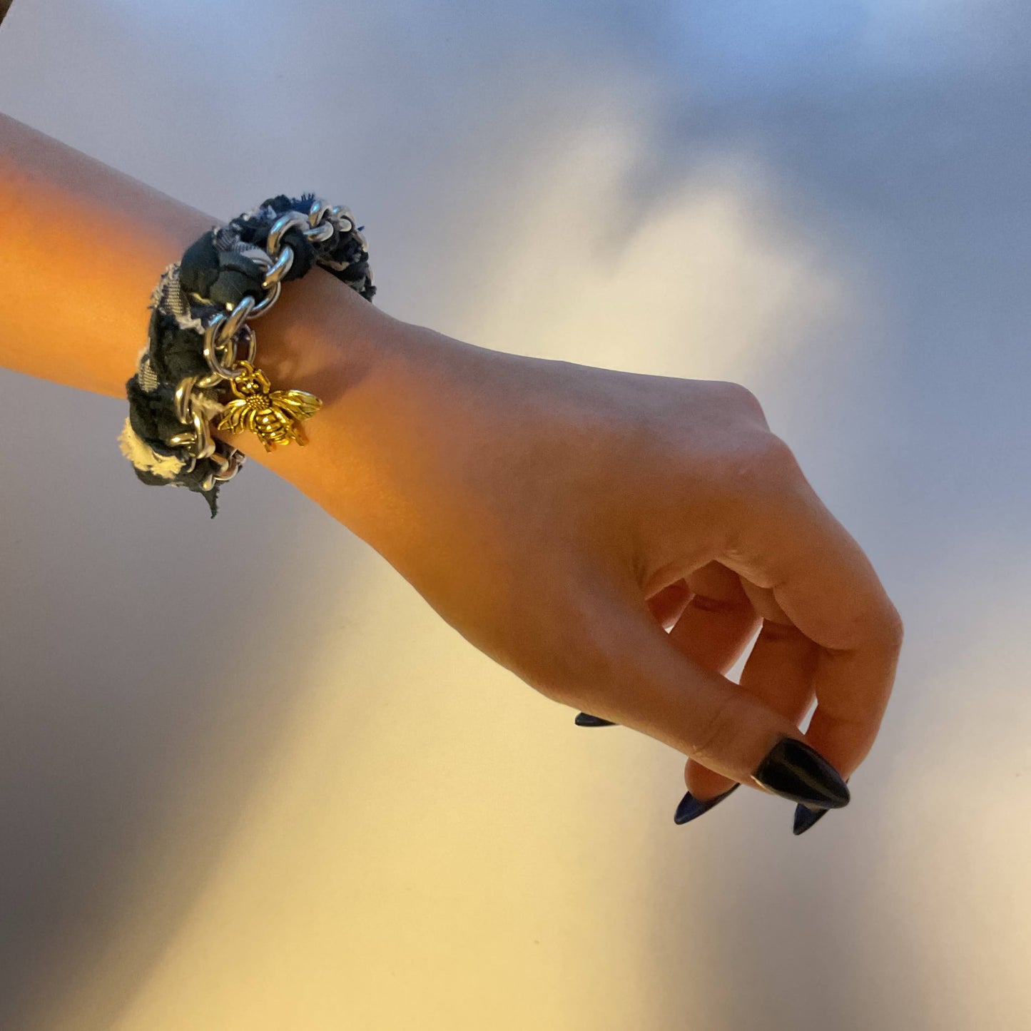 ペットペア<dog collar & bracelet>ブルー