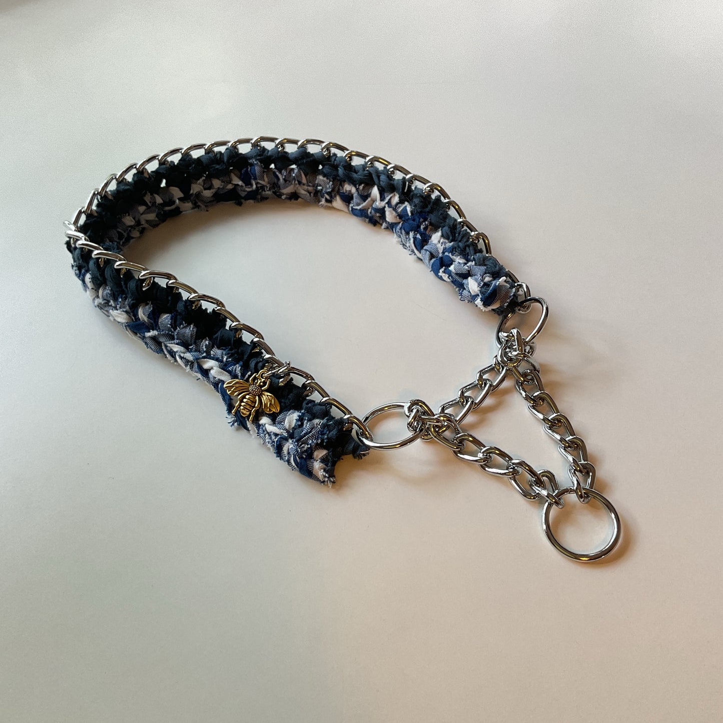 ペットペア<dog collar & bracelet>ブルー